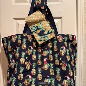Vera Bradley Pineapple and Toucan Tote set (all 3 items together)